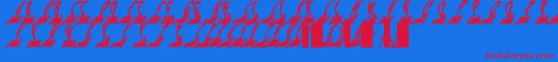 Habspasshavefun Font – Red Fonts on Blue Background