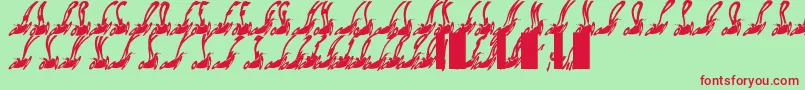 Habspasshavefun Font – Red Fonts on Green Background