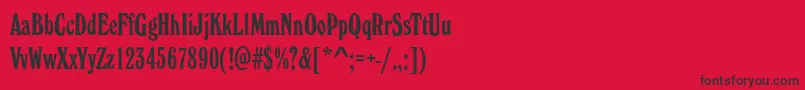 WhitehallElongatedRegular Font – Black Fonts on Red Background