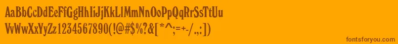 Шрифт WhitehallElongatedRegular – коричневые шрифты на оранжевом фоне