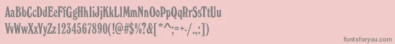 フォントWhitehallElongatedRegular – ピンクの背景に灰色の文字