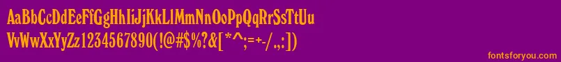 WhitehallElongatedRegular Font – Orange Fonts on Purple Background