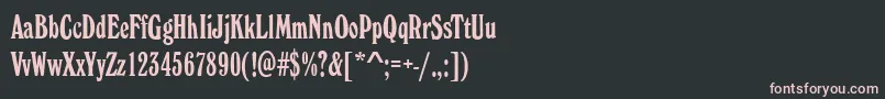 WhitehallElongatedRegular Font – Pink Fonts on Black Background