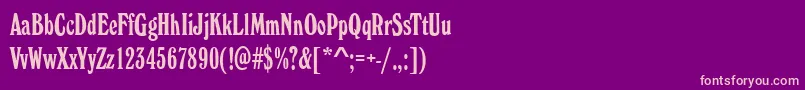 Шрифт WhitehallElongatedRegular – розовые шрифты на фиолетовом фоне