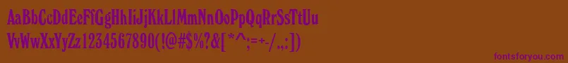 Шрифт WhitehallElongatedRegular – фиолетовые шрифты на коричневом фоне