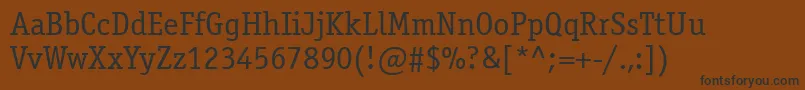 Шрифт Officinaserifctt – чёрные шрифты на коричневом фоне