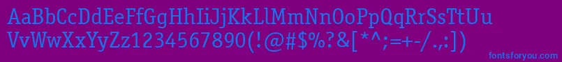 Officinaserifctt Font – Blue Fonts on Purple Background