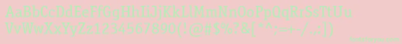 Officinaserifctt Font – Green Fonts on Pink Background