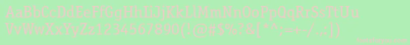 Officinaserifctt Font – Pink Fonts on Green Background