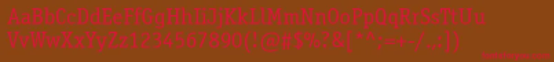 Officinaserifctt Font – Red Fonts on Brown Background