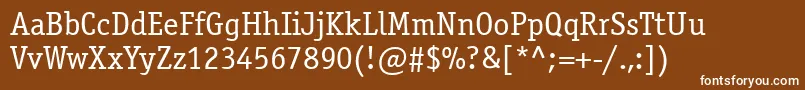 Officinaserifctt Font – White Fonts on Brown Background