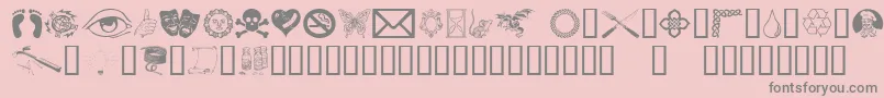 OddsNSods Font – Gray Fonts on Pink Background