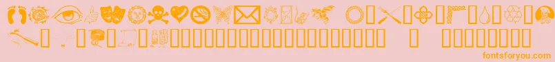 OddsNSods Font – Orange Fonts on Pink Background