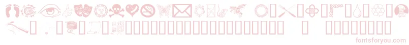 OddsNSods Font – Pink Fonts on White Background