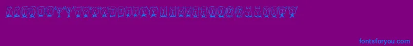 Gebell Font – Blue Fonts on Purple Background