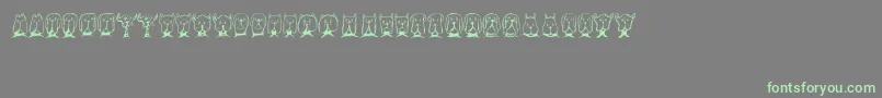 Gebell Font – Green Fonts on Gray Background