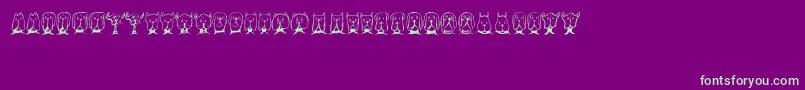 Gebell Font – Green Fonts on Purple Background