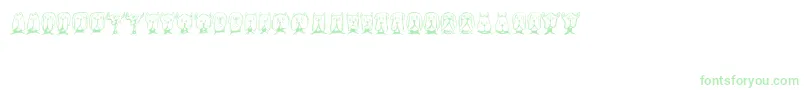 Gebell Font – Green Fonts on White Background