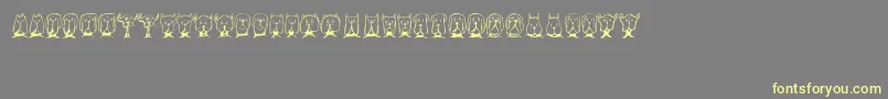 Gebell Font – Yellow Fonts on Gray Background