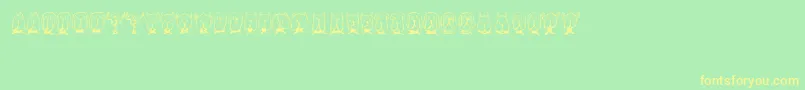 Gebell Font – Yellow Fonts on Green Background