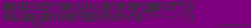 JibrielSmallCaps Font – Black Fonts on Purple Background