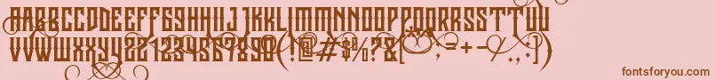 JibrielSmallCaps Font – Brown Fonts on Pink Background