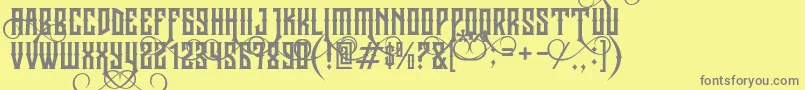 JibrielSmallCaps Font – Gray Fonts on Yellow Background