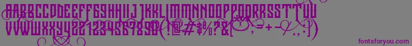 Шрифт JibrielSmallCaps – фиолетовые шрифты на сером фоне