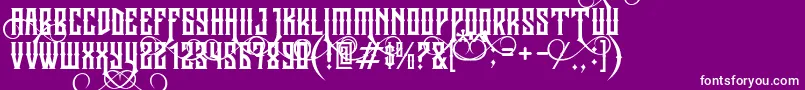 JibrielSmallCaps Font – White Fonts on Purple Background