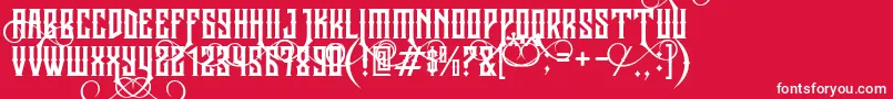 JibrielSmallCaps Font – White Fonts on Red Background