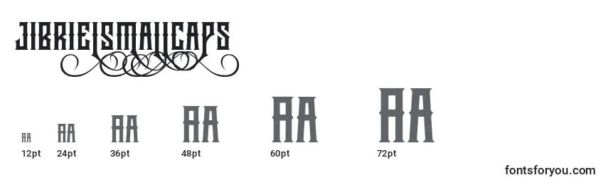 JibrielSmallCaps Font Sizes