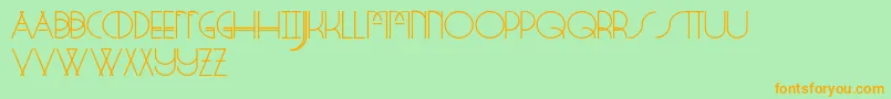 StrangeRituals Font – Orange Fonts on Green Background