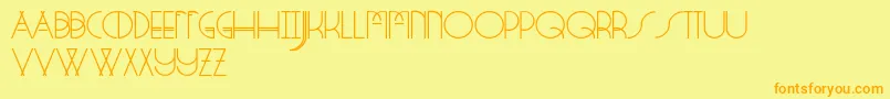 StrangeRituals Font – Orange Fonts on Yellow Background