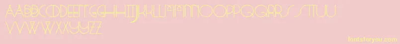 StrangeRituals Font – Yellow Fonts on Pink Background