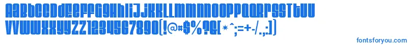 フォントVelvendamegablack – 青いフォント