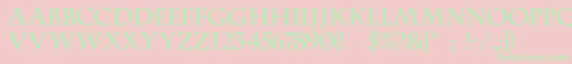 DsCenturycapitals Font – Green Fonts on Pink Background