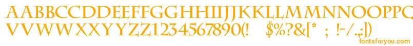 DsCenturycapitals Font – Orange Fonts on White Background