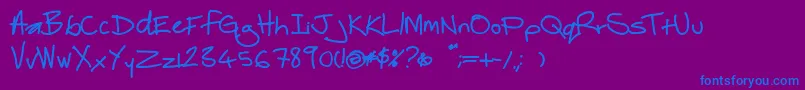 Thebestofmylovebold Font – Blue Fonts on Purple Background