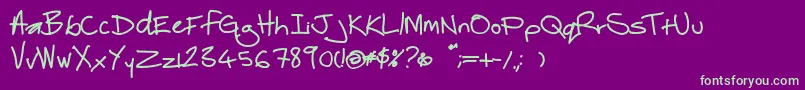 Thebestofmylovebold Font – Green Fonts on Purple Background