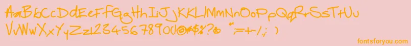 Thebestofmylovebold Font – Orange Fonts on Pink Background