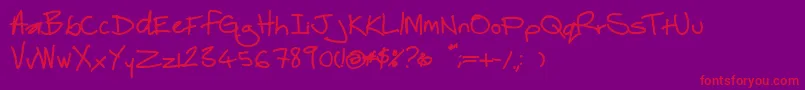 Thebestofmylovebold-Schriftart – Rote Schriften auf violettem Hintergrund