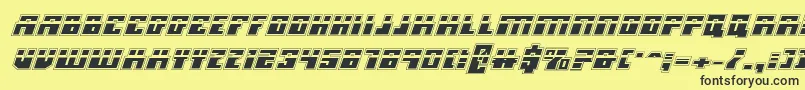 Micronianlaacadi Font – Black Fonts on Yellow Background