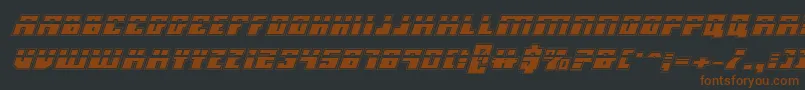 Micronianlaacadi-fontti – ruskeat fontit mustalla taustalla