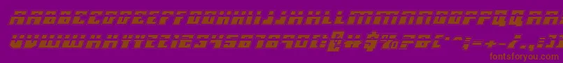 Micronianlaacadi Font – Brown Fonts on Purple Background