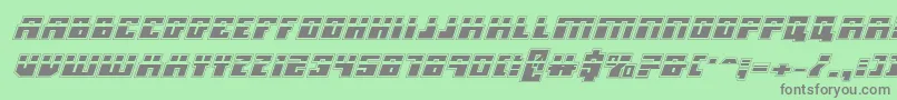 Micronianlaacadi Font – Gray Fonts on Green Background