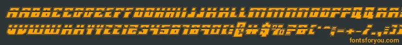 More about Micronianlaacadi Font Micronianlaacadi Font – Orange Fonts on Black Background