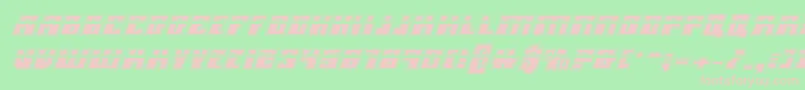 Micronianlaacadi Font – Pink Fonts on Green Background