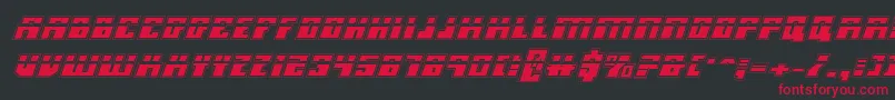 Micronianlaacadi Font – Red Fonts on Black Background