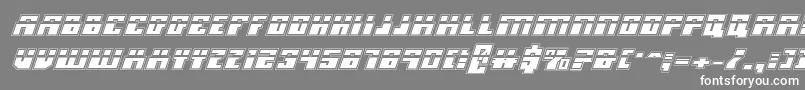 Micronianlaacadi Font – White Fonts on Gray Background