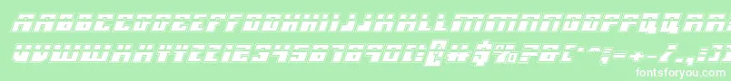 Micronianlaacadi Font – White Fonts on Green Background